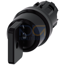 Key-operated switch O.M.R, 22 mm, round, plastic, black, key removal I