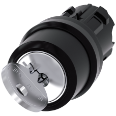 Key-operated switch RONIS, 22 mm, round, plastic, key removal O