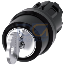 Key-operated switch RONIS, 22 mm, round, plastic, key removal II