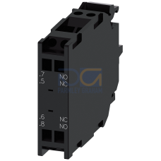 Contact module with 2 contact elements, 1 NO leading + 1 NC lagging, gold-plated contacts, spring-type terminal, for front plate mounting