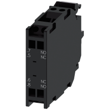 Contact module with 2 contact elements, 1 NO leading + 1 NC lagging, gold-plated contacts, spring-type terminal, for front plate mounting