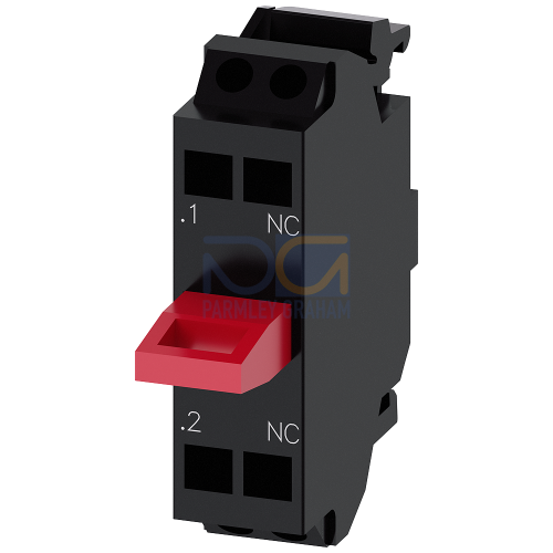 Contact module with 1 contact element, 1 NC