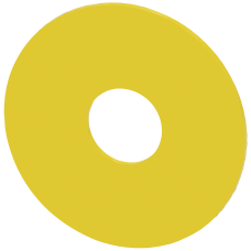 Backing plate for emergency stop, yellow, external d. 75 mm, inside d. 22.5 mm