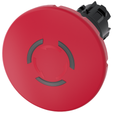 EMERGENCY STOP mushroom pushbutton, illuminable, 22 mm, round, plastic, red, 60 mm, positive latchin