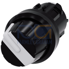 Selector switch, 22 mm, round, plastic, white, Rotary knob, 4 switch positions I-II-III-IV, latching, Actuating angle 4x90&deg;, 3h/6h/9h/12h, with las...