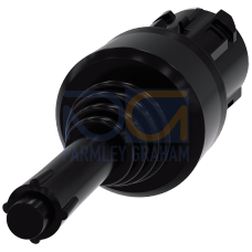 Coordinate switch, 22 mm, round, plastic, black, 2 switch positions, horizontal, momentary contact type, with mechanical interlocking