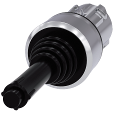 Coordinate switch, 22 mm, round, metal shiny, black, 2 switch positions, horizontal latching, with mechanical interlocking