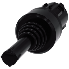 Coordinate switch, 22 mm, round, plastic, black, 4 switch positions, latching, without mechanical interlocking