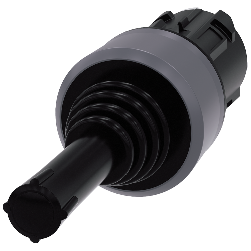 Coordinate switch, 22 mm, round, plastic with metal front ring, black, 2 switch positions, horizonta