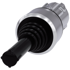 Coordinate switch, 22 mm, round, metal shiny, black, 2 switch positions, horizontal latching, withou