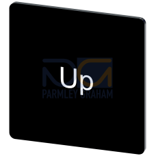 Labeling plate for snapping on or gluing on label holder, Label size 27x27 mm, black label, white fo