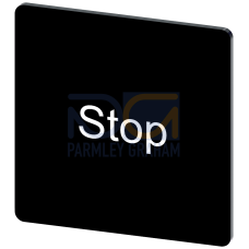 Labeling plate for snapping on or gluing on label holder, Label size 27x27 mm, black label, white fo
