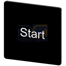 Labeling plate for snapping on or gluing on label holder, Label size 27x27 mm, black label, white fo