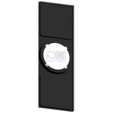 Label holder for Coordinate switch, 22mm, 2 switch positions, black, for labeling plates 27mm x 27mm