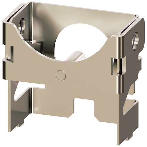 Locking device made of metal, for pushbutton, 22 mm, with raised pushbutton,