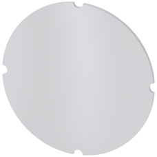 Inscription plate for illuminated pushbutton, round, milky, without inscription, for self-labeling
