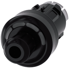 ID-key-operated switch, 22 mm, round, plastic, black, RFID, actuating angle 3x45&deg;