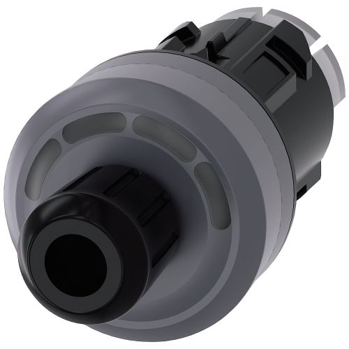 Plastic, ID key-operated switch, plastic, 4 switch positions, Silver metal front ring