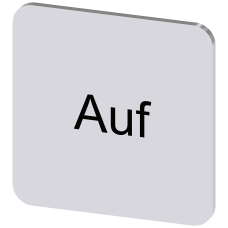 Labeling plate for gluing on enclosure, label size 22x22mm, silver label, black font, with inscription: Up