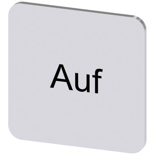 Labeling plate for gluing on enclosure, label size 22x22mm, silver label, black font, with inscription: Up