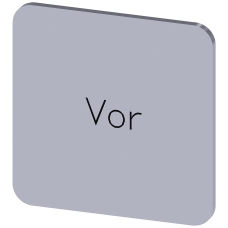 Labeling plate for gluing on enclosure, label size 22x22mm, silver label, black font, with inscription: Forward