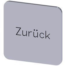 Labeling plate for gluing on enclosure, label size 22x22mm, silver label, black font, with inscription: Back