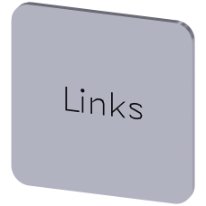 Labeling plate for gluing on enclosure, label size 22x22mm, silver label, black font, with inscription: Left