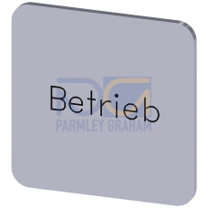 Labeling plate for gluing on enclosure, label size 22x22mm, silver label, black font, with inscription: operation