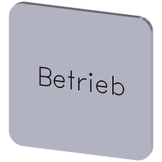 Labeling plate for gluing on enclosure, label size 22x22mm, silver label, black font, with inscription: operation