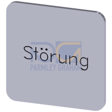 Labeling plate for gluing on enclosure, label size 22x22mm, silver label, black font, with inscription: Fault