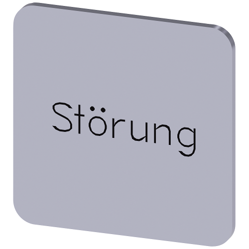 Labeling plate for gluing on enclosure, label size 22x22mm, silver label, black font, with inscription: Fault