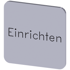 Labeling plate for gluing on enclosure, label size 22x22mm, silver label, black font, with inscription: set-up