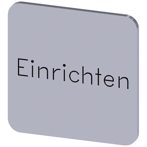 Labeling plate for gluing on enclosure, label size 22x22mm, silver label, black font, with inscription: set-up