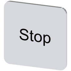 Labeling plate for gluing on enclosure, label size 22x22mm, silver label, black font, with inscripti