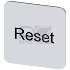 Labeling plate for gluing on enclosure, label size 22x22mm, silver label, black font, with inscripti