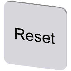 Labeling plate for gluing on enclosure, label size 22x22mm, silver label, black font, with inscripti