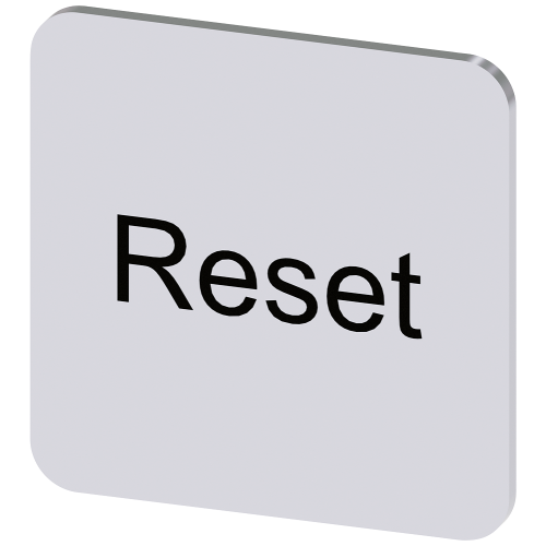 Labeling plate for gluing on enclosure, label size 22x22mm, silver label, black font, with inscripti