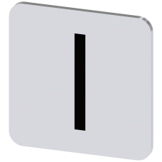 Labeling plate for gluing on enclosure, label size 22x22mm, silver label, black font, with graphic s