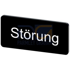 Labeling plate for snapping on or gluing to label holder, label size 12.5x27mm, black label, white f