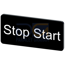 Labeling plate for snapping on or gluing to label holder, label size 12.5x27mm, black label, white f