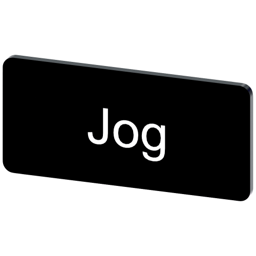 Labeling plate for snapping on or gluing to label holder, label size 12.5x27mm, black label, white f