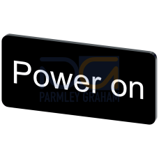 Labeling plate for snapping on or gluing to label holder, label size 12.5x27mm, black label, white f