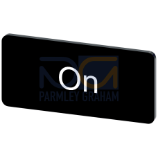 Labeling plate for snapping on or gluing to label holder, label size 12.5x27mm, black label, white f