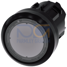 Illuminated pushbutton, 22 mm, round, plastic, clear, pushbutton, flat momentary contact type, with laser labeling, inscription or symbol Customer-...