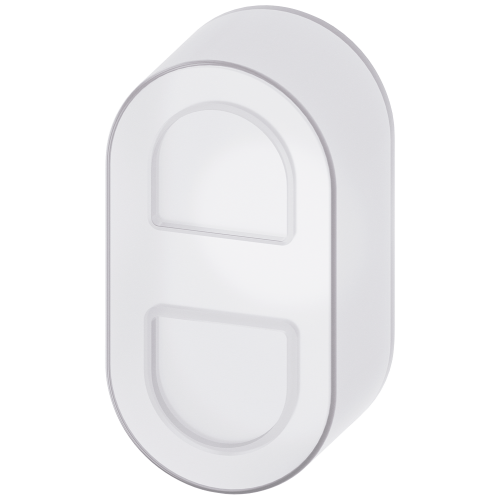 Silicone-free protective cover for Twin pushbutton, raised clear