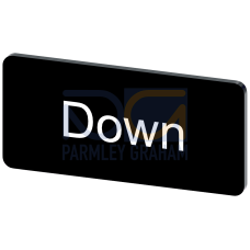 Labeling plate for snapping on or gluing to label holder, label size 12.5x27mm, black label, white f