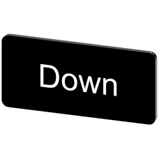 Labeling plate for snapping on or gluing to label holder, label size 12.5x27mm, black label, white f