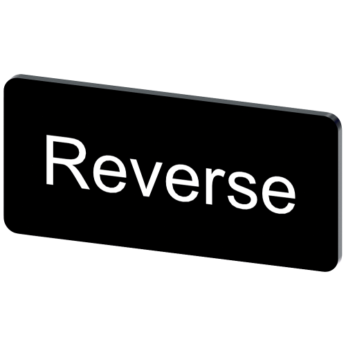 Labeling plate for snapping on or gluing to label holder, label size 12.5x27mm, black label, white f