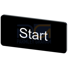 Labeling plate for snapping on or gluing to label holder, label size 12.5x27mm, black label, white f