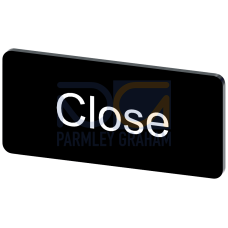 Labeling plate for snapping on or gluing to label holder, label size 12.5x27mm, black label, white f